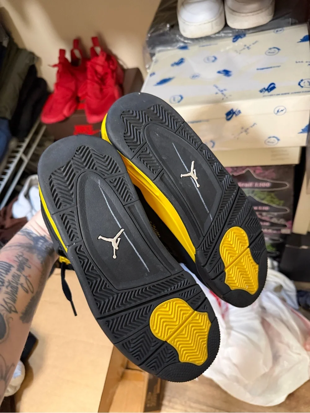 Jordan Thunder Men’s Black and Yellow Sneakers